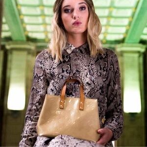 Louis Vuitton Vintage Yellow Vernis Monogram Mini Tote Bag W Dust Bag